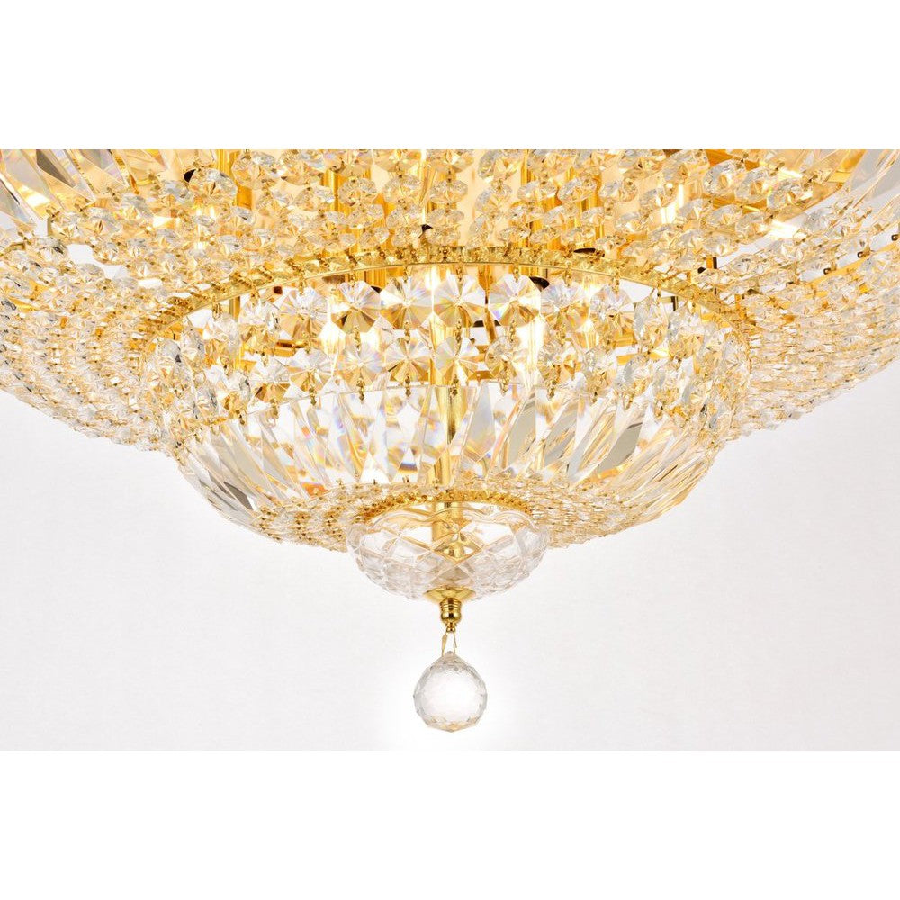 Elegant Lighting TRANQUIL V2528F30G/RC Flush Mount Transitional - Gold