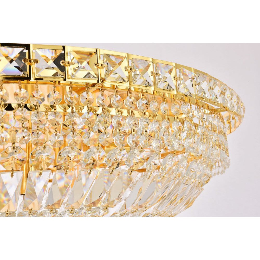 Elegant Lighting TRANQUIL V2528F30G/RC Flush Mount Transitional - Gold