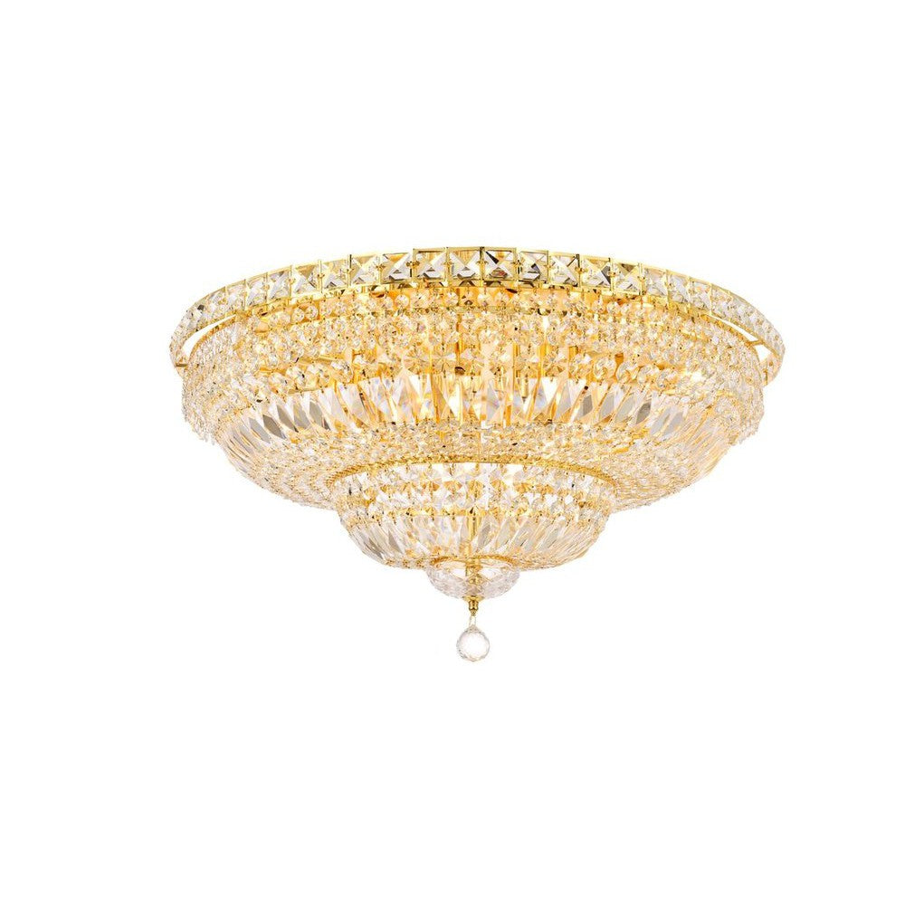 Elegant Lighting TRANQUIL V2528F30G/RC Flush Mount Transitional - Gold