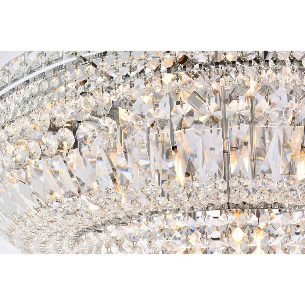 Elegant Lighting TRANQUIL V2528F36C/RC Flush Mount Transitional - Chrome