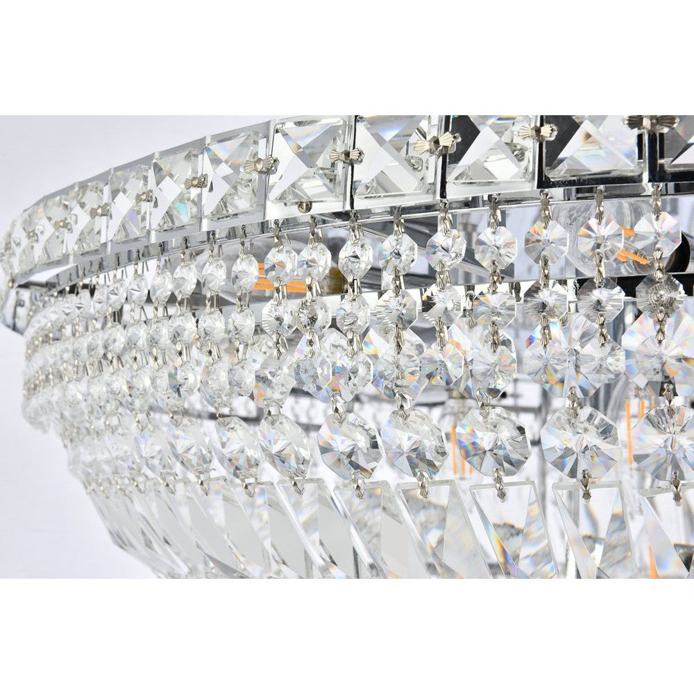 Elegant Lighting TRANQUIL V2528F36C/RC Flush Mount Transitional - Chrome