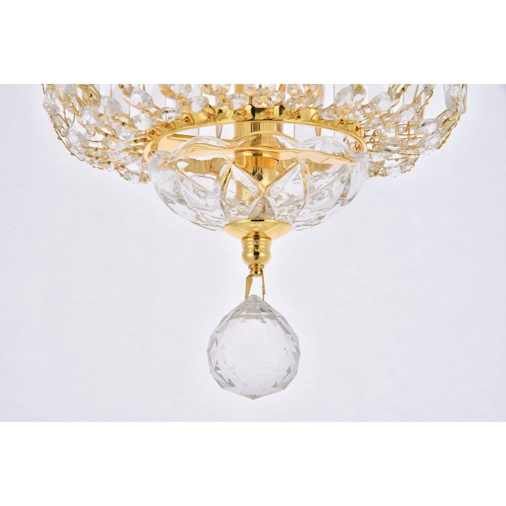 Elegant Lighting TRANQUIL V2528F8G/RC Flush Mount Transitional - Gold