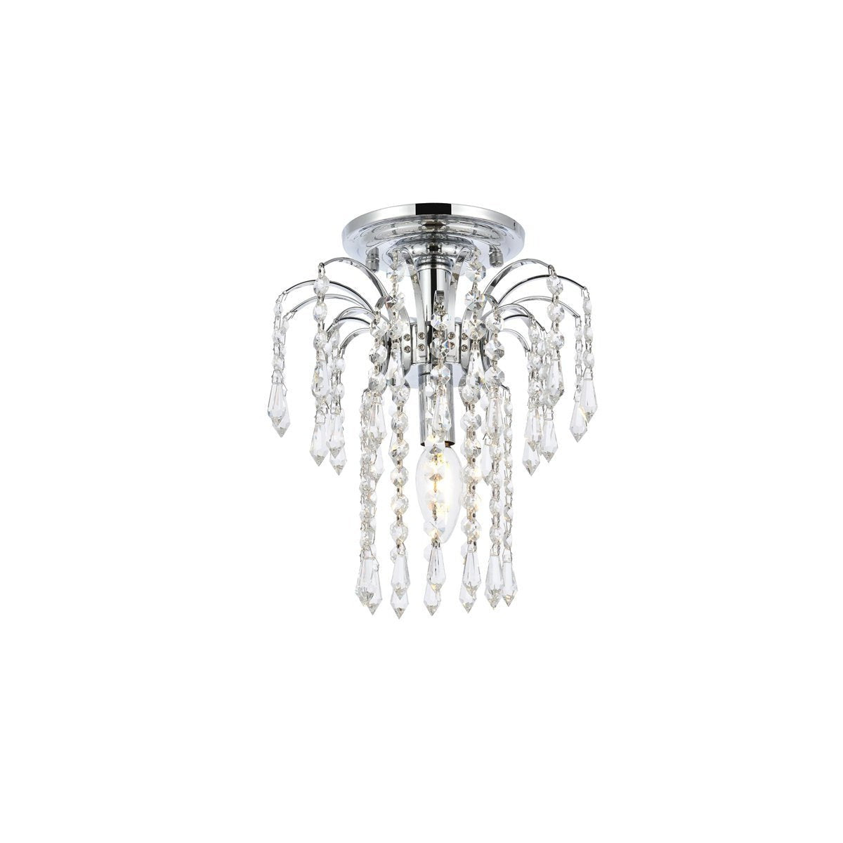 Elegant Lighting FALLS V6801F9C/RC Flush Mount Transitional - Chrome