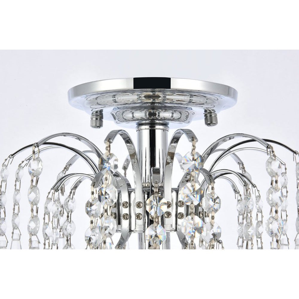 Elegant Lighting FALLS V6801F9C/RC Flush Mount Transitional - Chrome