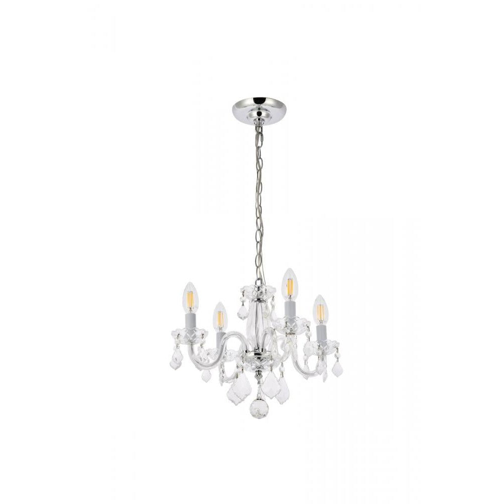 Elegant Lighting ROCOCO V7804D15C/RC Pendant Transitional - Chrome