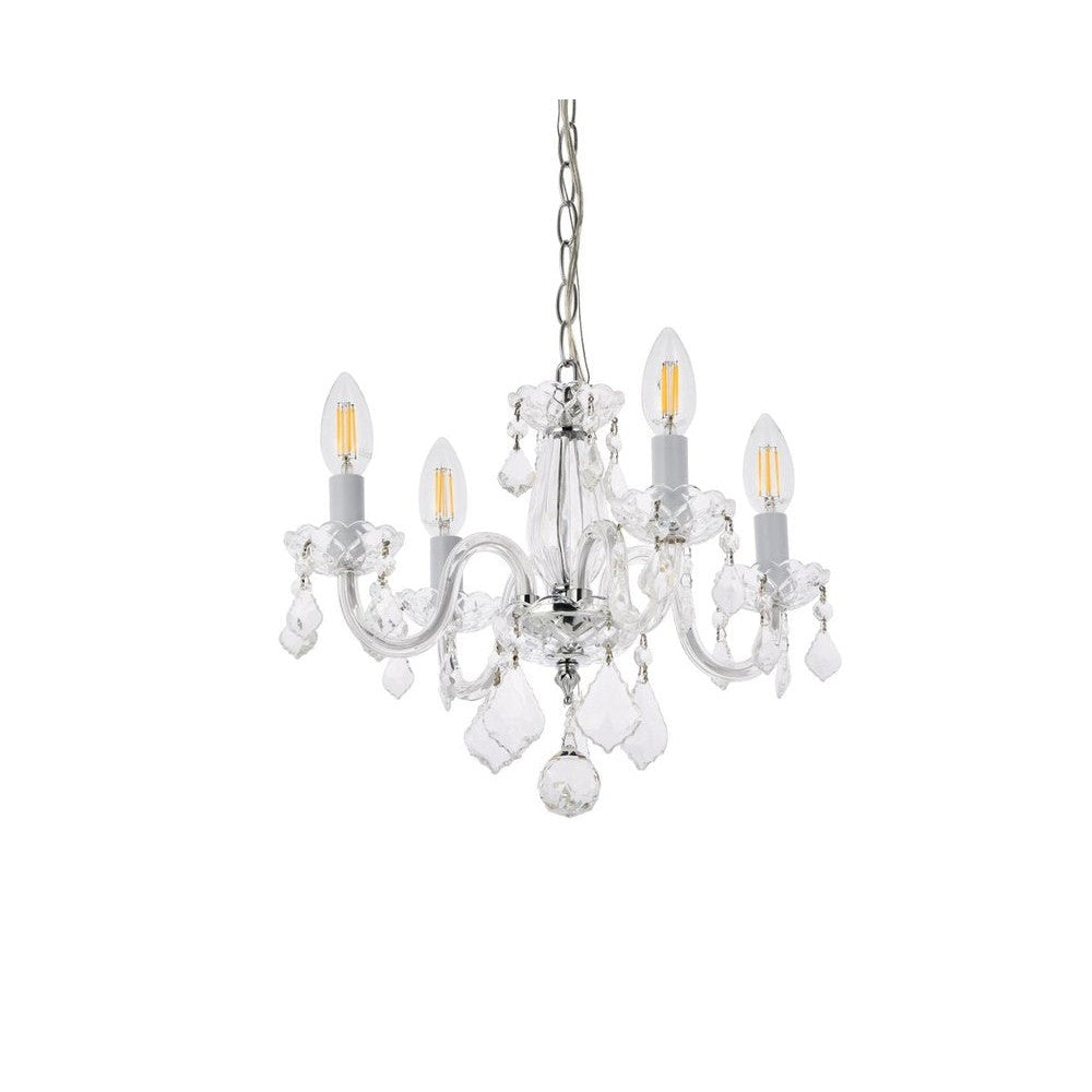 Elegant Lighting ROCOCO V7804D15C/RC Pendant Transitional - Chrome