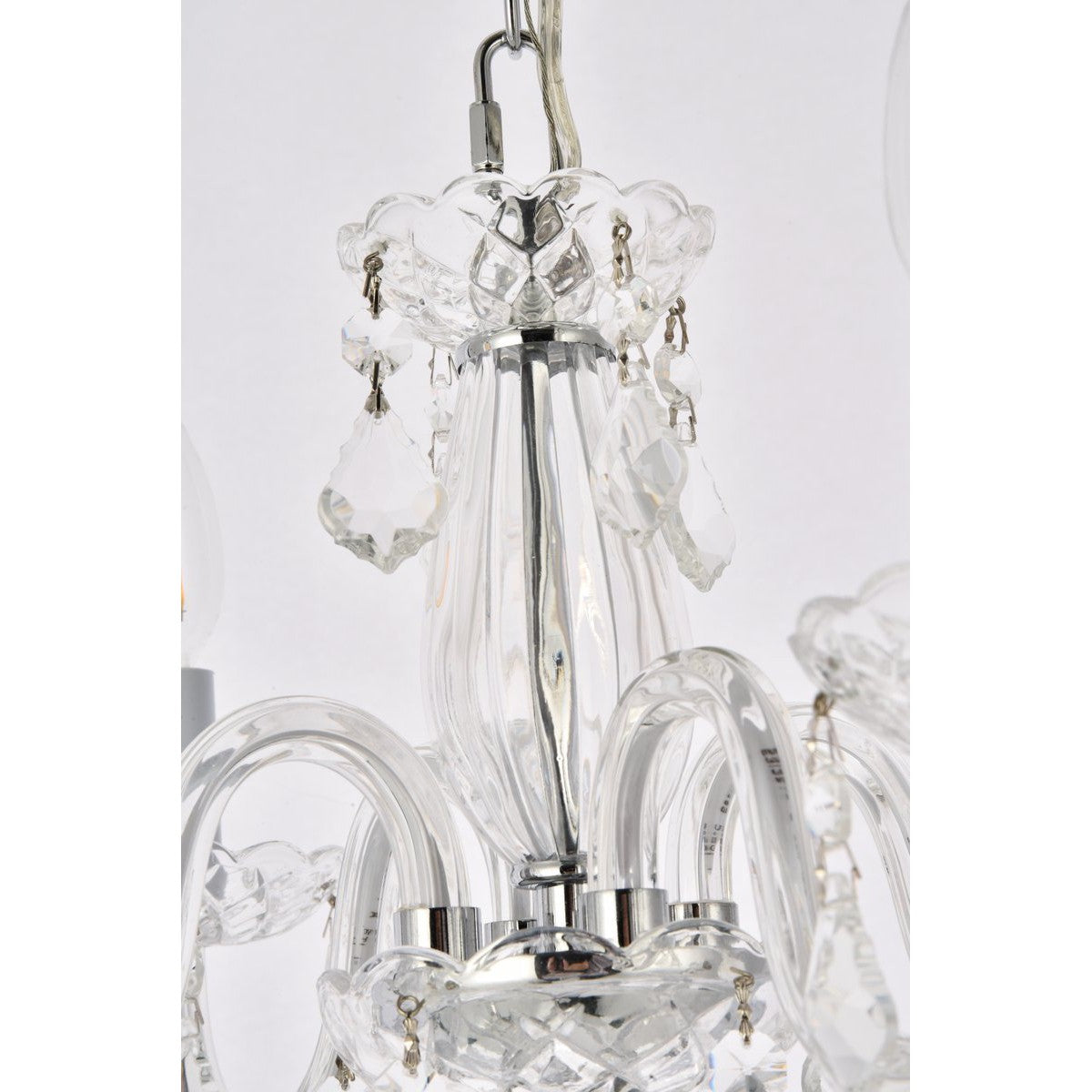 Elegant Lighting ROCOCO V7804D15C/RC Pendant Transitional - Chrome