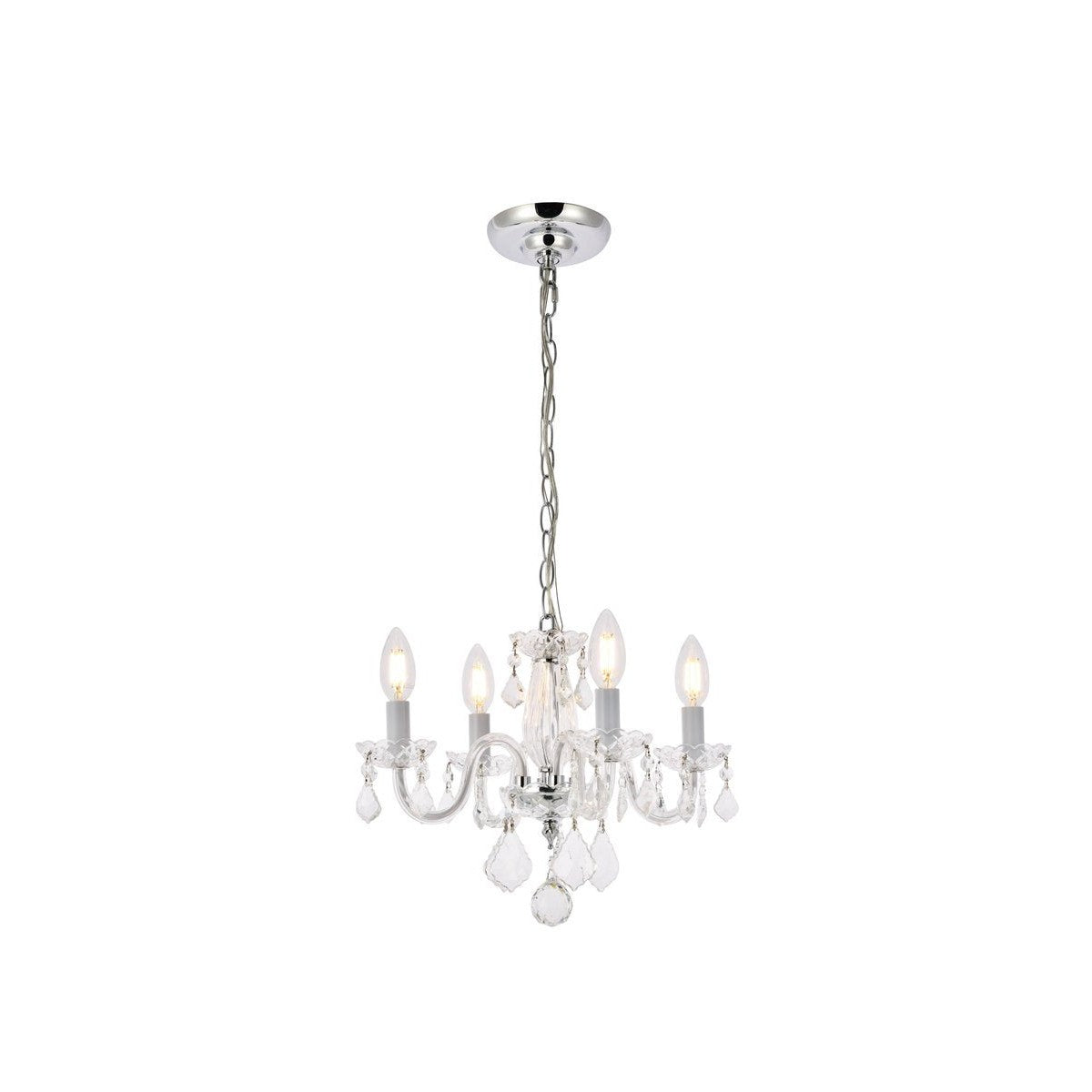 Elegant Lighting ROCOCO V7804D15C/RC Pendant Transitional - Chrome