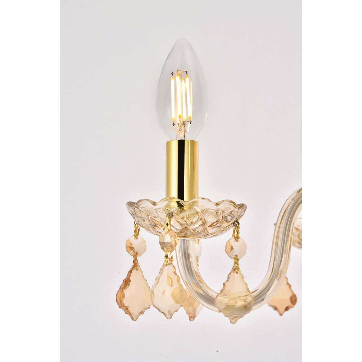 Elegant Lighting ROCOCO V7804D15GS-GS/RC Pendant Transitional - Golden Shadow