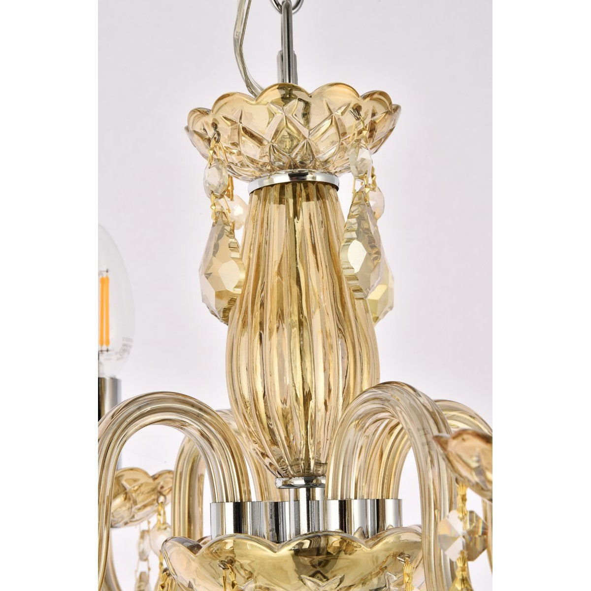 Elegant Lighting ROCOCO V7804D15GT-GT/RC Pendant Transitional - Golden Teak