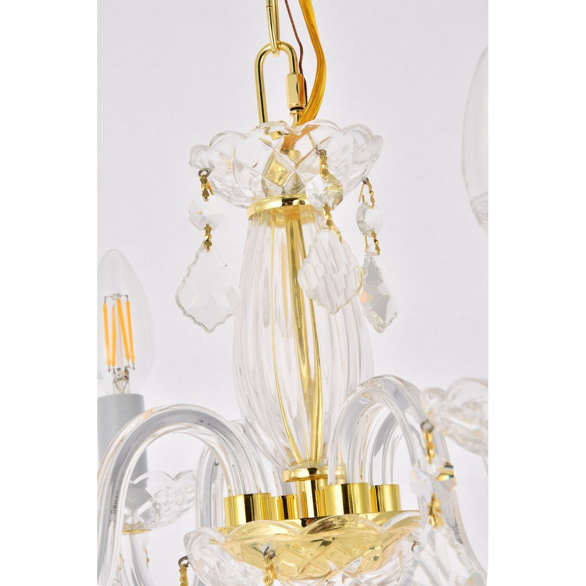 Elegant Lighting ROCOCO V7804D15G/RC Pendant Transitional - Gold