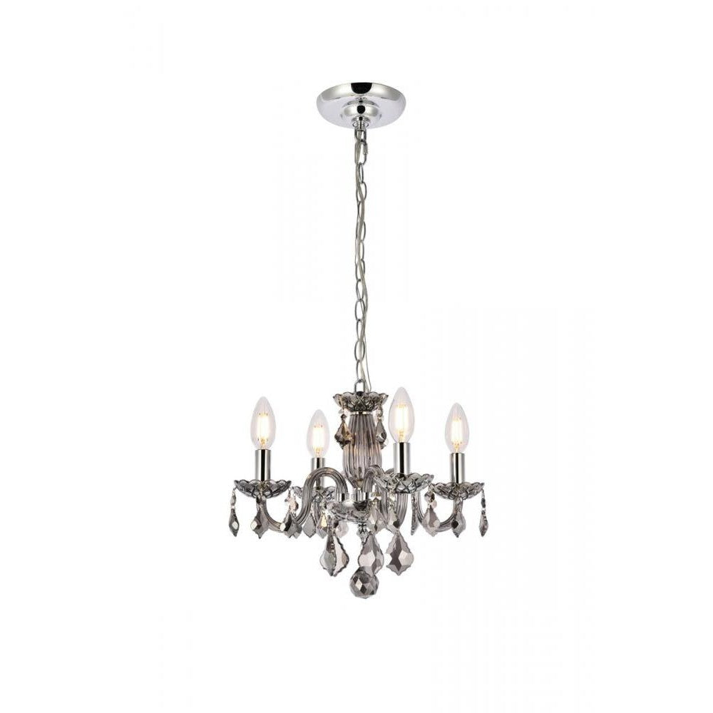 Elegant Lighting ROCOCO V7804D15SS-SS/RC Pendant Transitional - Silver