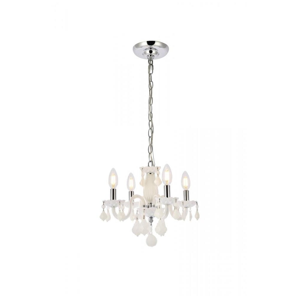 Elegant Lighting ROCOCO V7804D15WH-WH/RC Pendant Transitional - White