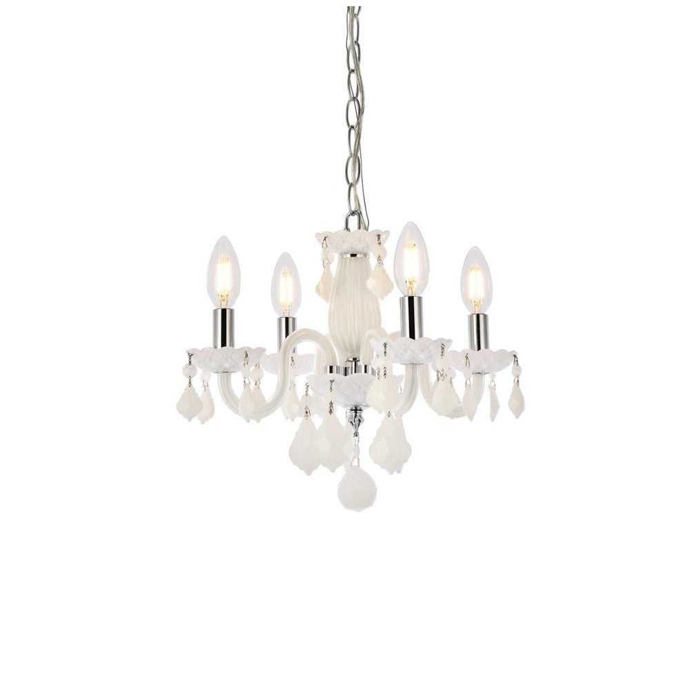 Elegant Lighting ROCOCO V7804D15WH-WH/RC Pendant Transitional - White