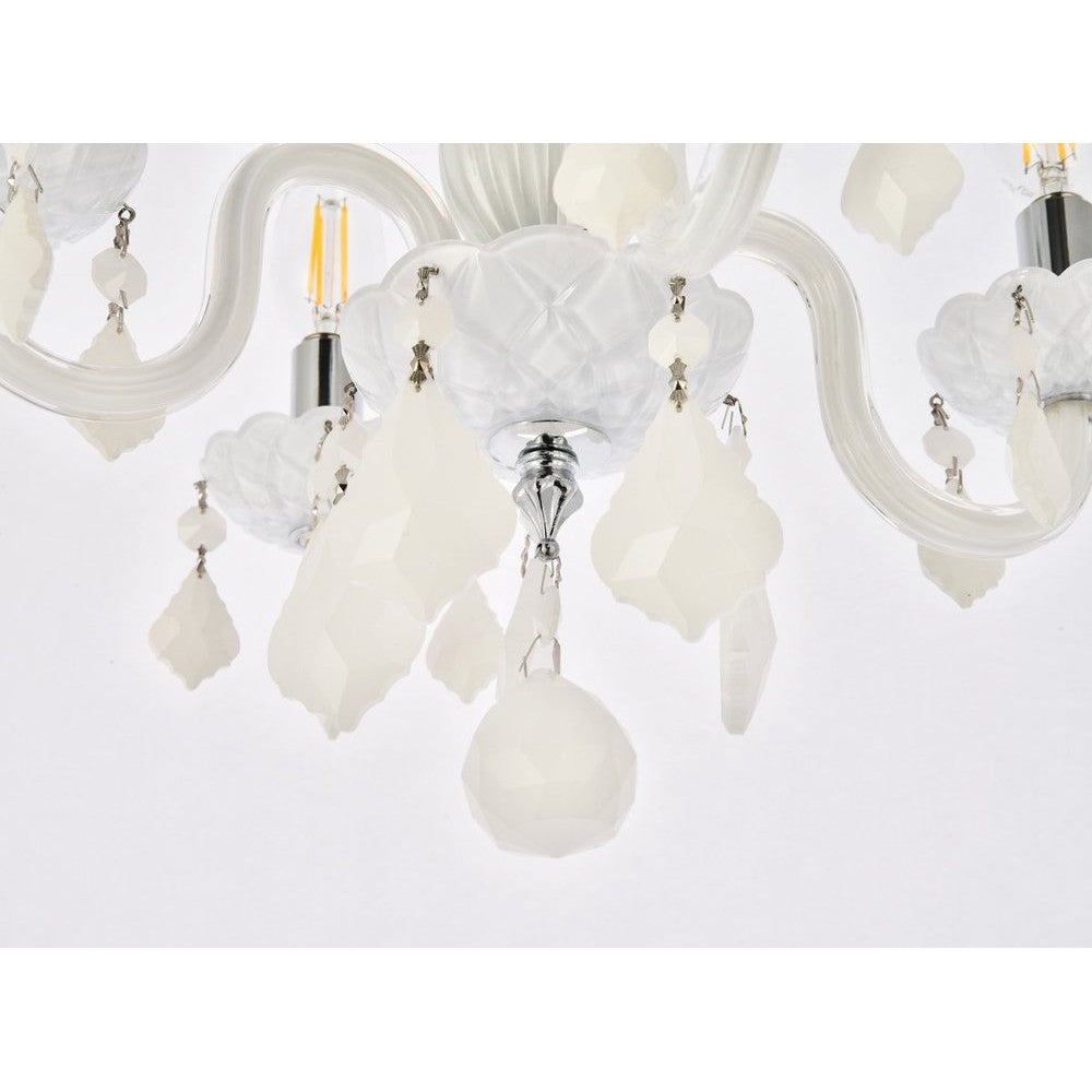 Elegant Lighting ROCOCO V7804D15WH-WH/RC Pendant Transitional - White