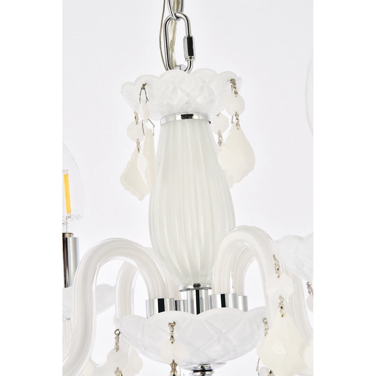 Elegant Lighting ROCOCO V7804D15WH-WH/RC Pendant Transitional - White