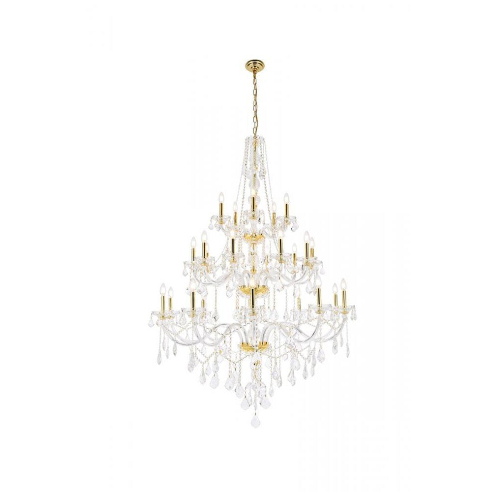 Elegant Lighting VERONA V7825G43G/RC Chandelier Transitional - Gold