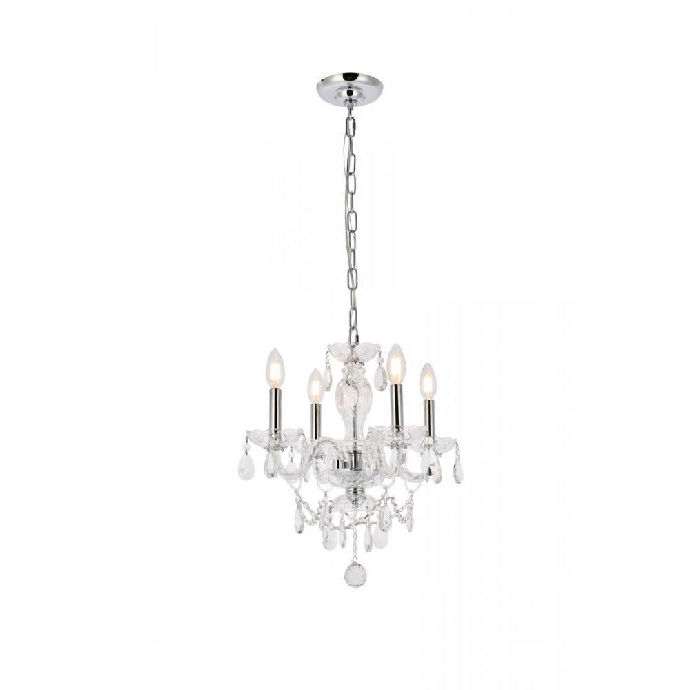 Elegant Lighting PRINCETON V7834D17C/RC Pendant Transitional - Chrome