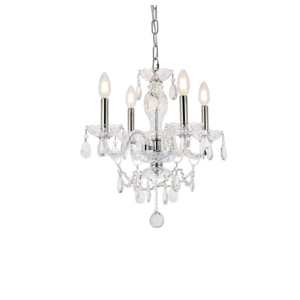 Elegant Lighting PRINCETON V7834D17C/RC Pendant Transitional - Chrome