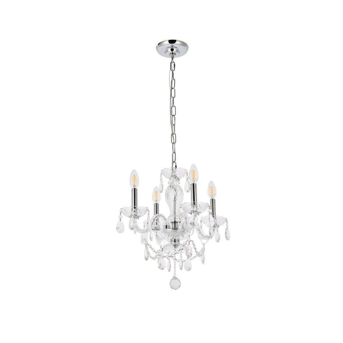 Elegant Lighting PRINCETON V7834D17C/RC Pendant Transitional - Chrome