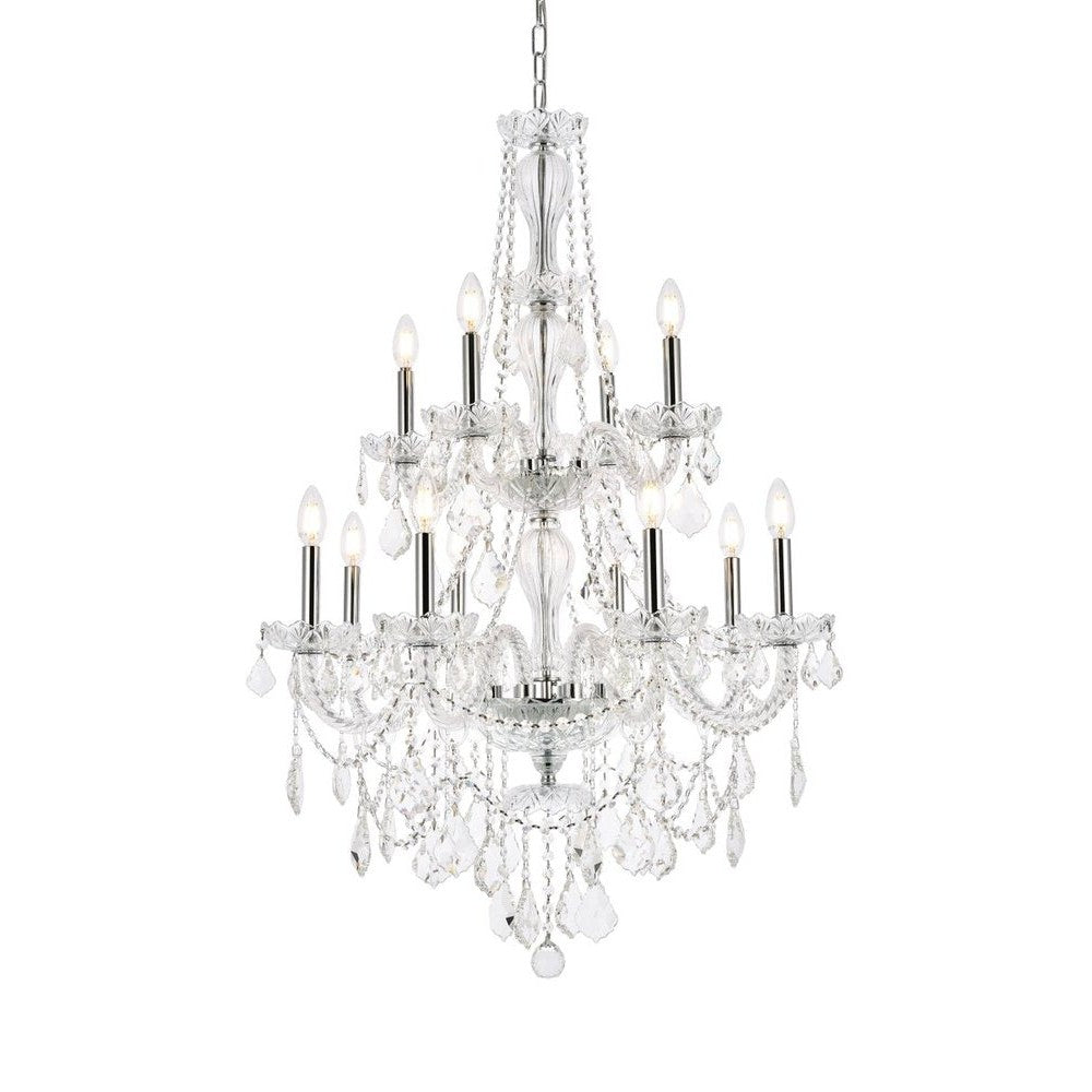 Elegant Lighting GISELLE V7890D28C/RC Chandelier Transitional - Chrome