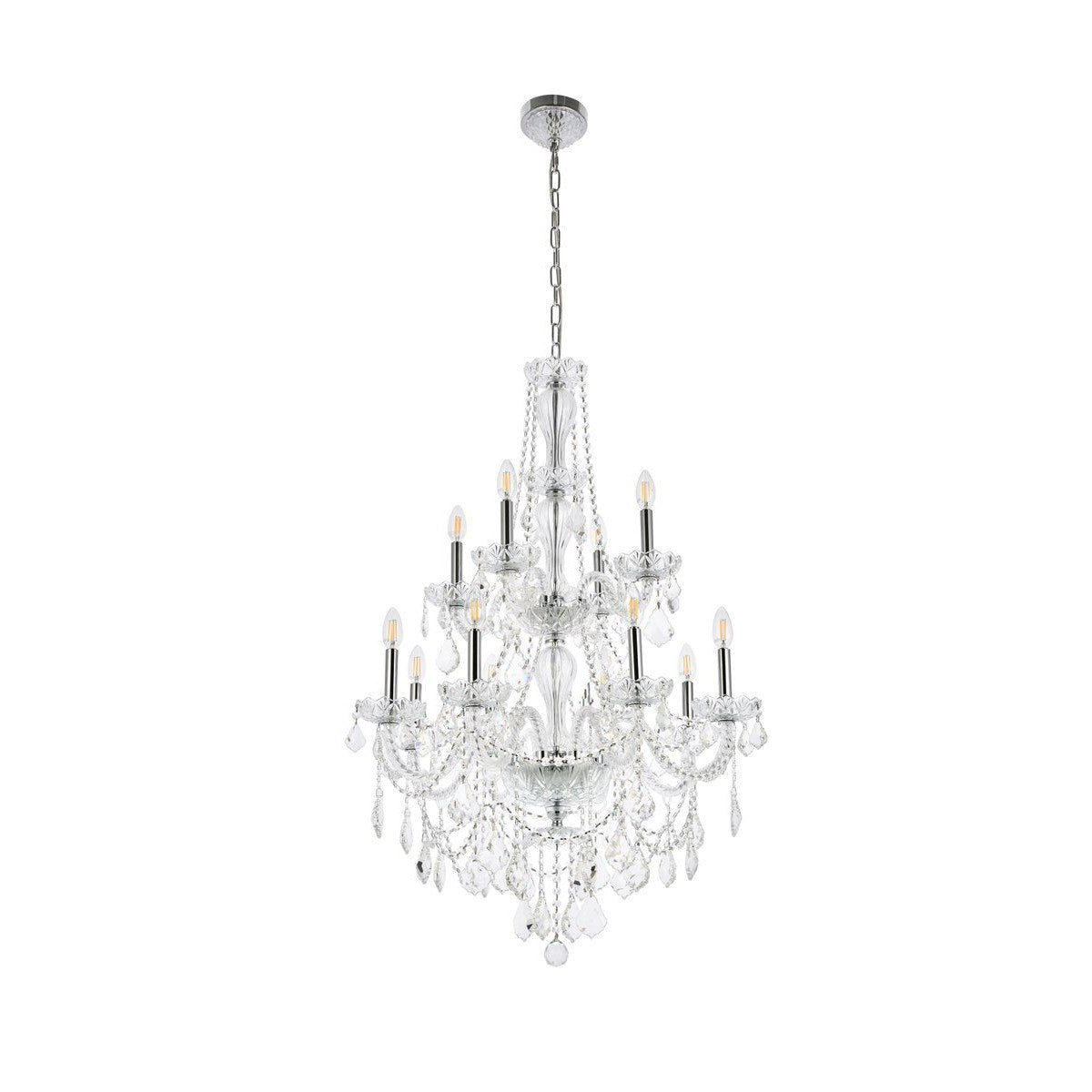 Elegant Lighting GISELLE V7890D28C/RC Chandelier Transitional - Chrome