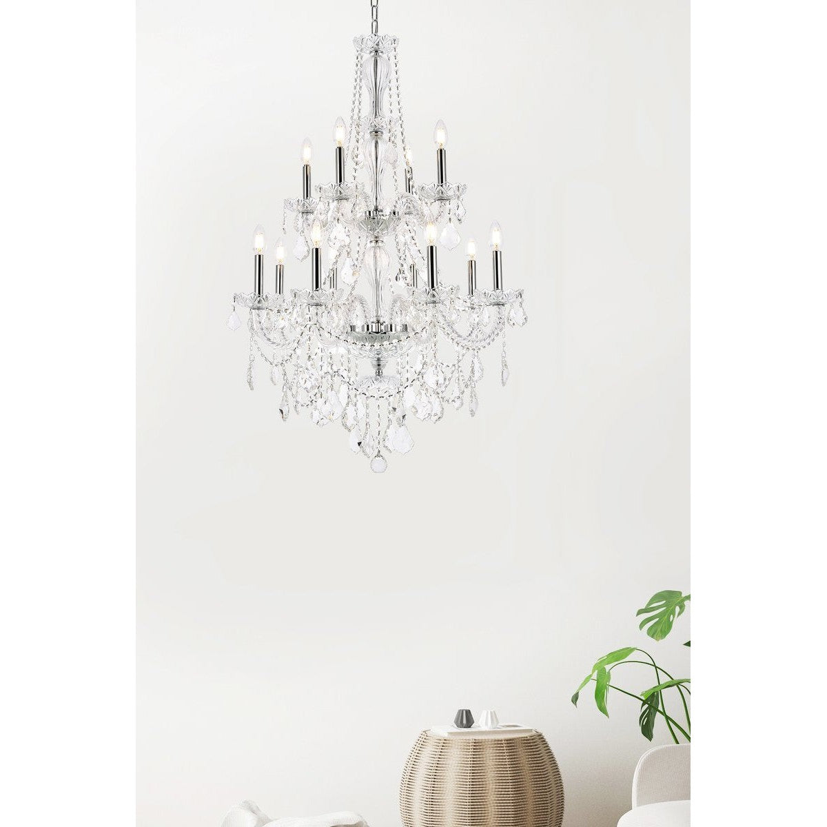 Elegant Lighting GISELLE V7890D28C/RC Chandelier Transitional - Chrome