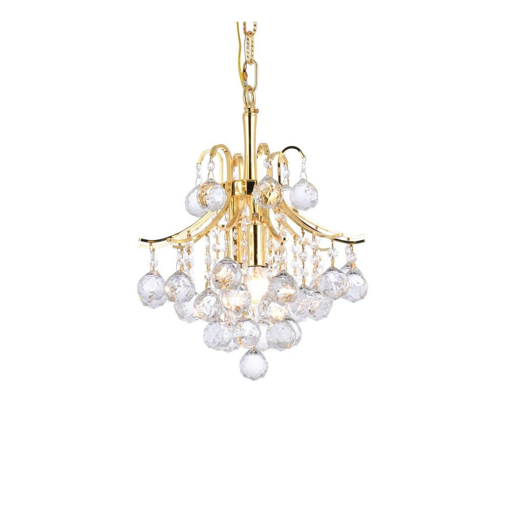 Elegant Lighting TOUREG V8000D12G/RC Mini Pendant Transitional - Gold