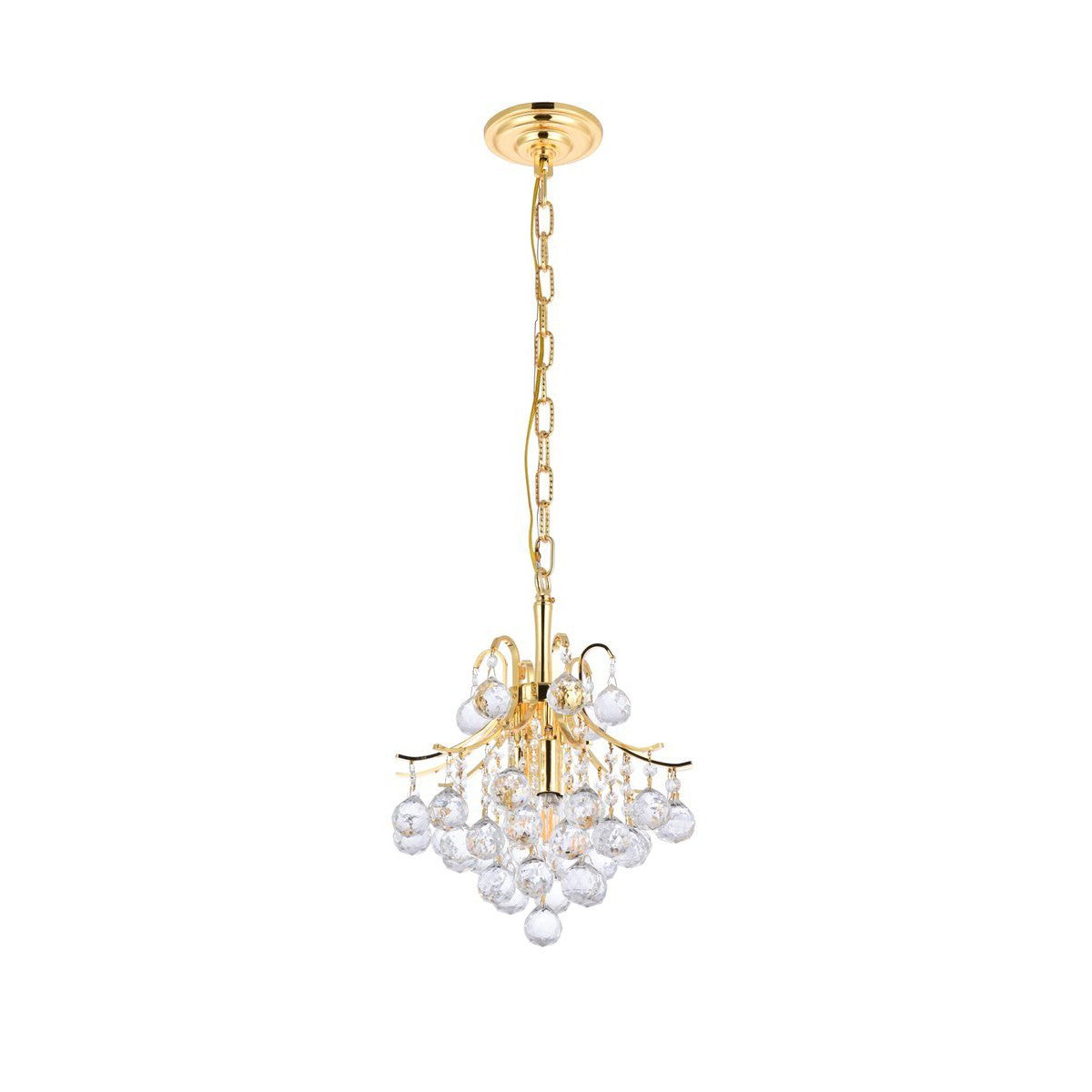 Elegant Lighting TOUREG V8000D12G/RC Mini Pendant Transitional - Gold