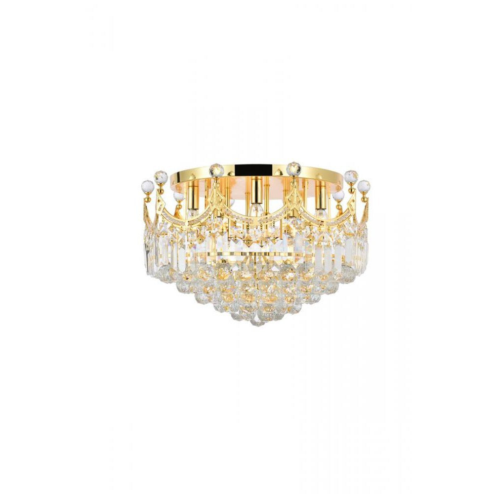 Elegant Lighting CORONA V8949F20G/RC Flush Mount Transitional - Gold