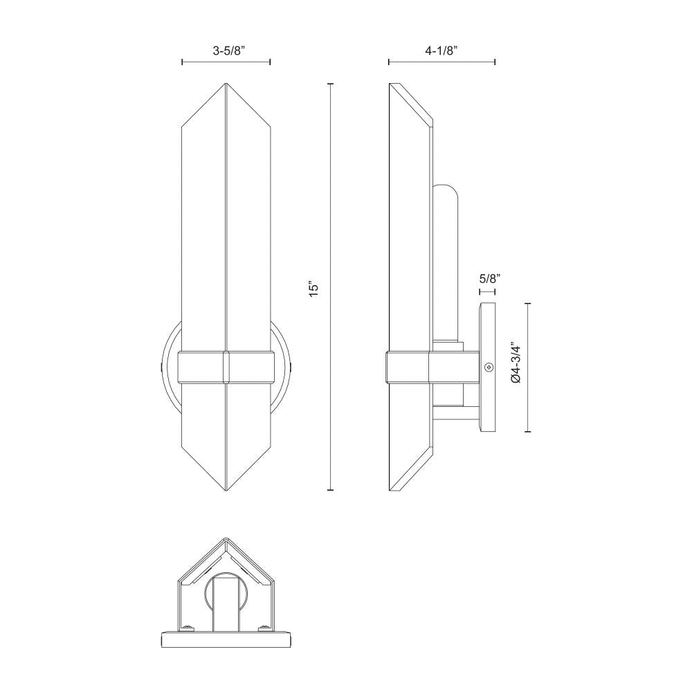 Alora Lighting VALENCIA WV334105PNAR Bathroom Fixture - Polished Nickel