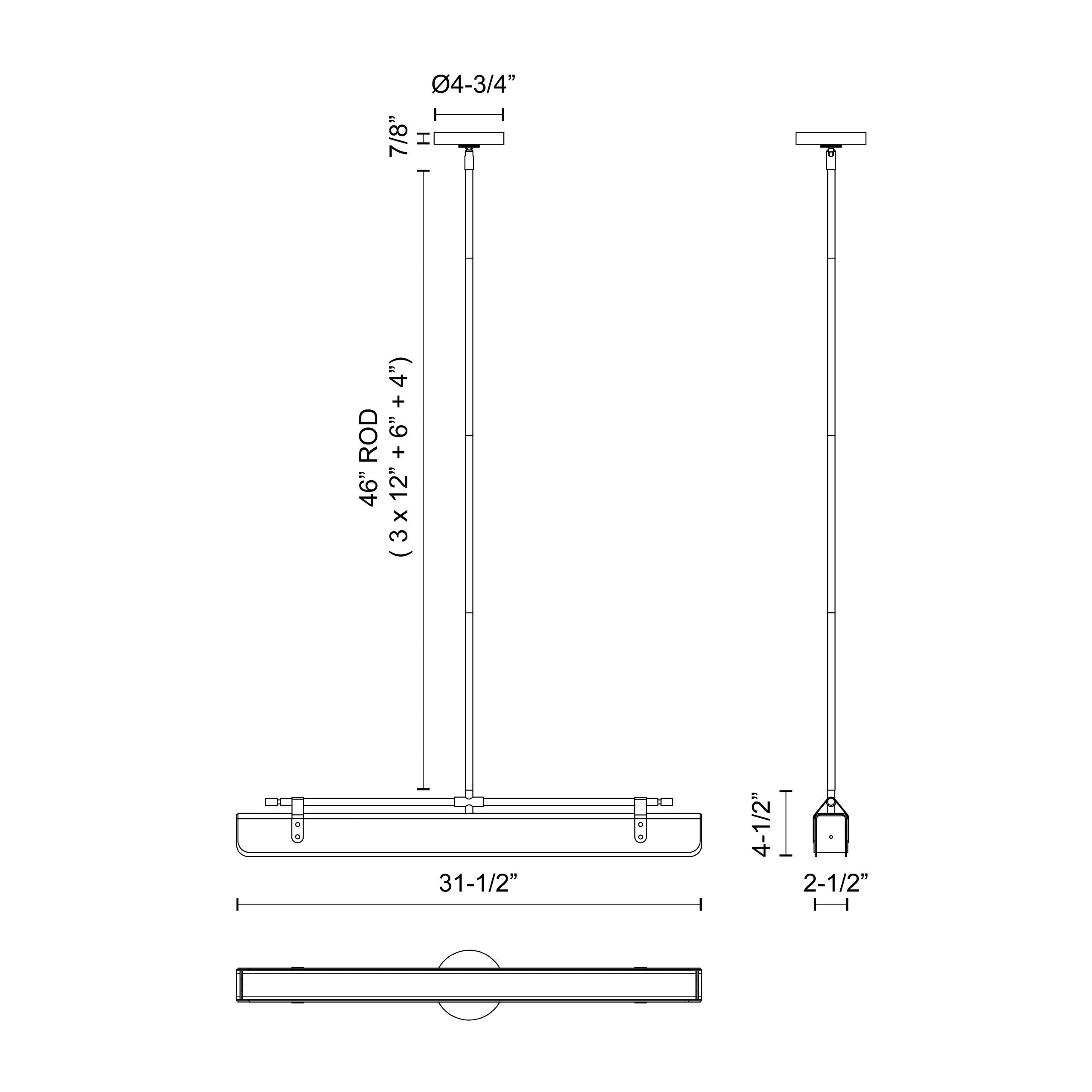 Valise 31-in Vintage Brass/Cognac Leather LED Pendant