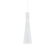 Vanderbilt 6-in White With Gold Detail 1 Light Pendant