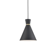 Vanderbilt 10-in Black With Gold Detail 1 Light Pendant