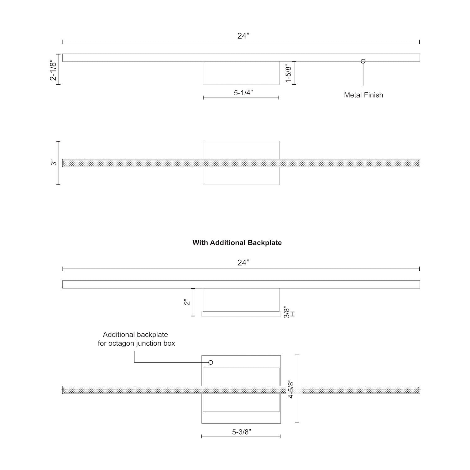 Vega Minor 24-in Brushed Nickel LED Wall Sconce