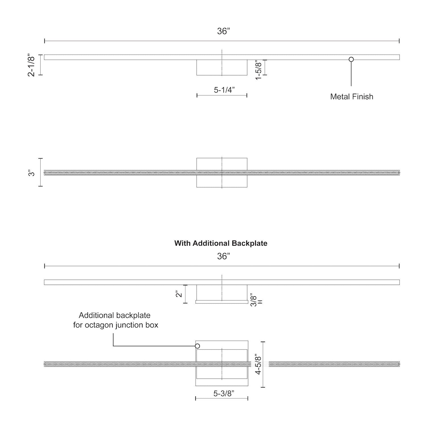 Vega Minor 36-in Brushed Nickel LED Wall Sconce