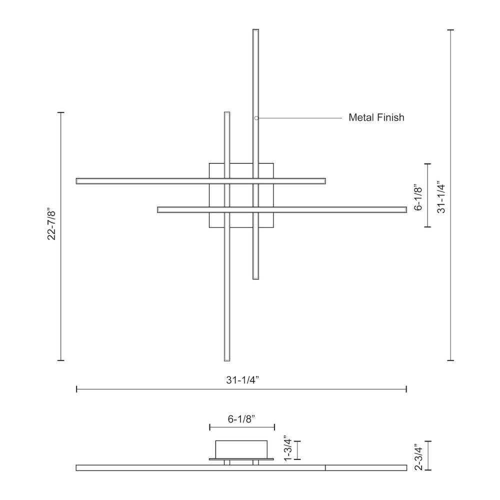 Kuzco Lighting Inc. VEGA MINOR FM18232-BG Flush Mount - Brushed Gold