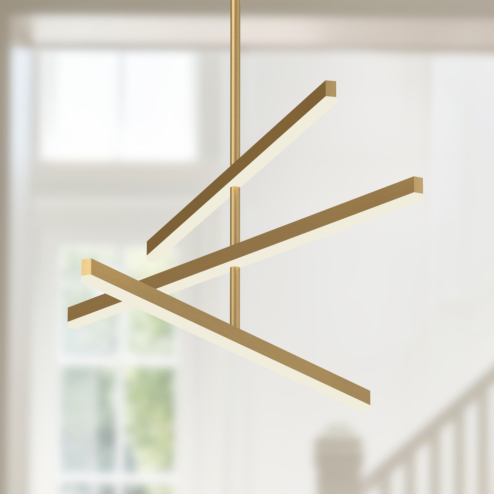 Vega 45-in Brushed Gold LED Chandeliers