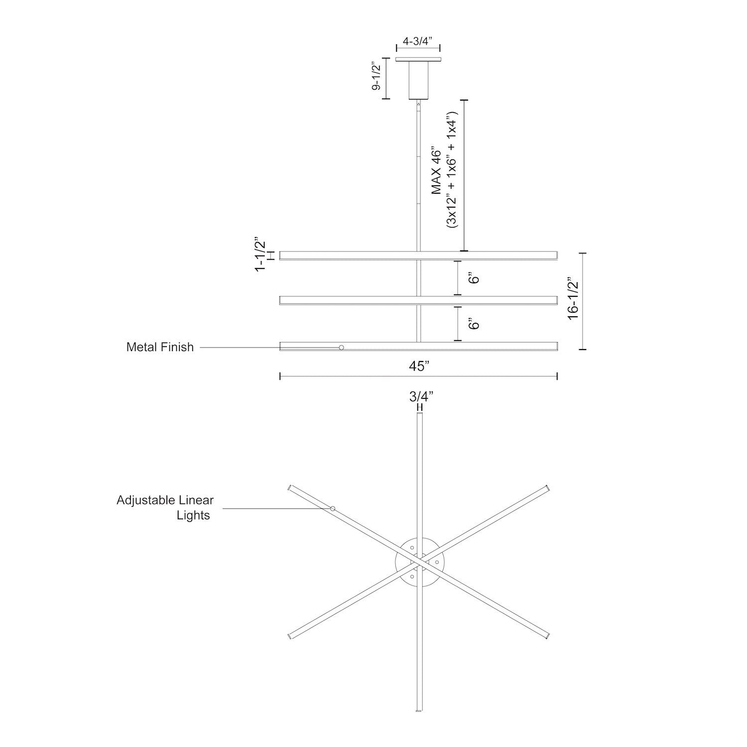 Vega 45-in Brushed Nickel LED Chandeliers