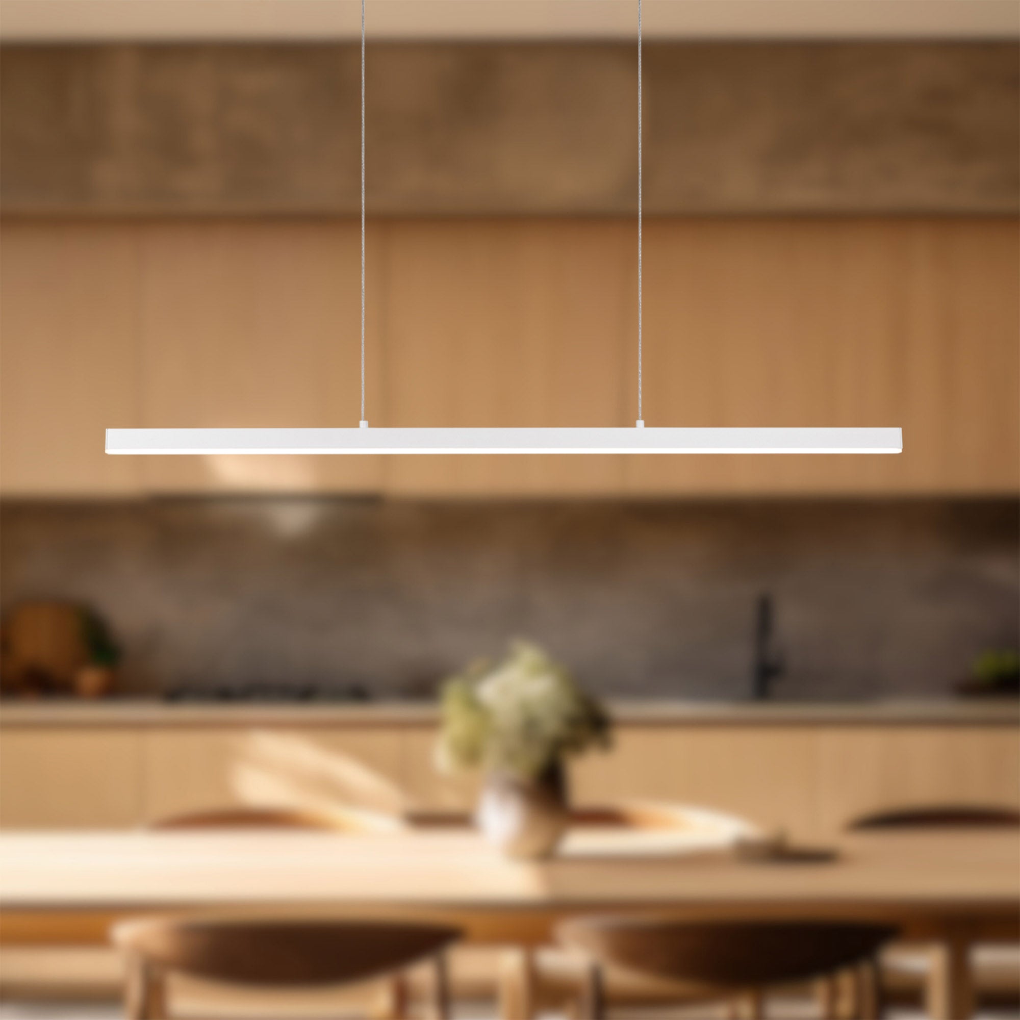Vega 45-in White LED Linear Pendant