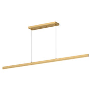 Vega 56-in Brushed Gold LED Linear Pendant (2700K)