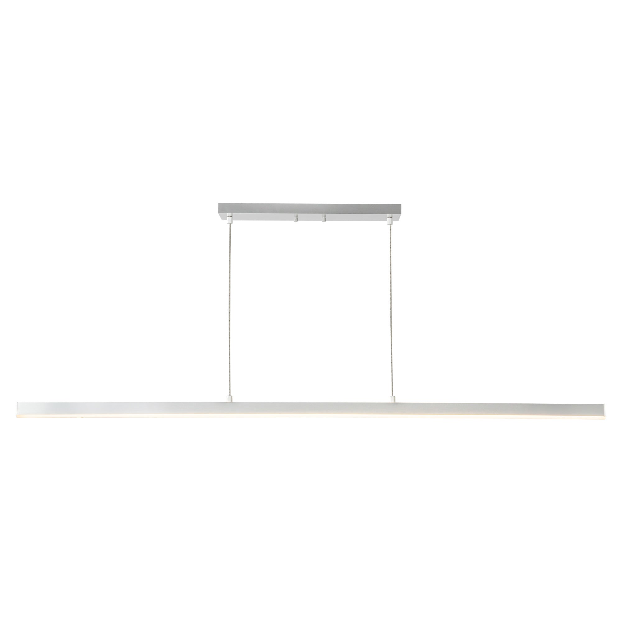 Vega 56-in Brushed Nickel LED Linear Pendant