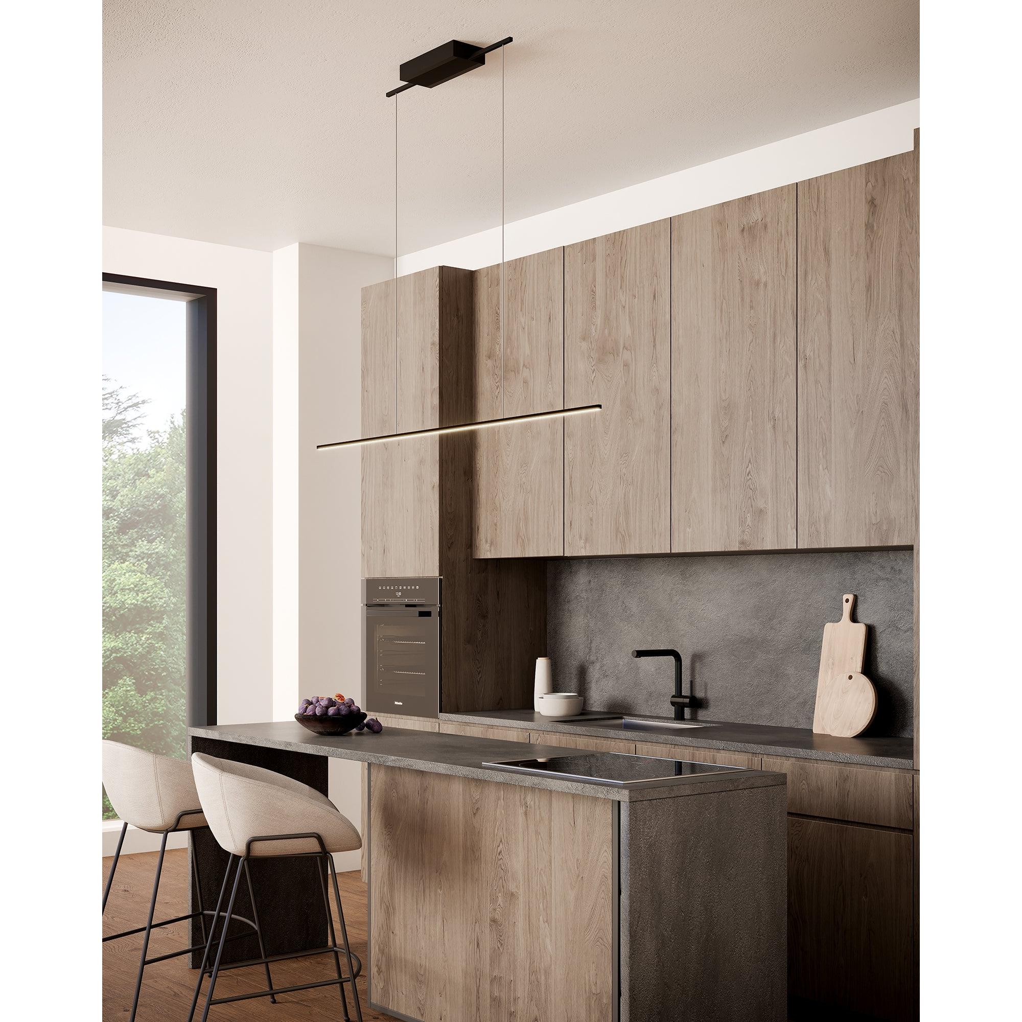 Vega Minor 60-in Black LED Linear Pendant