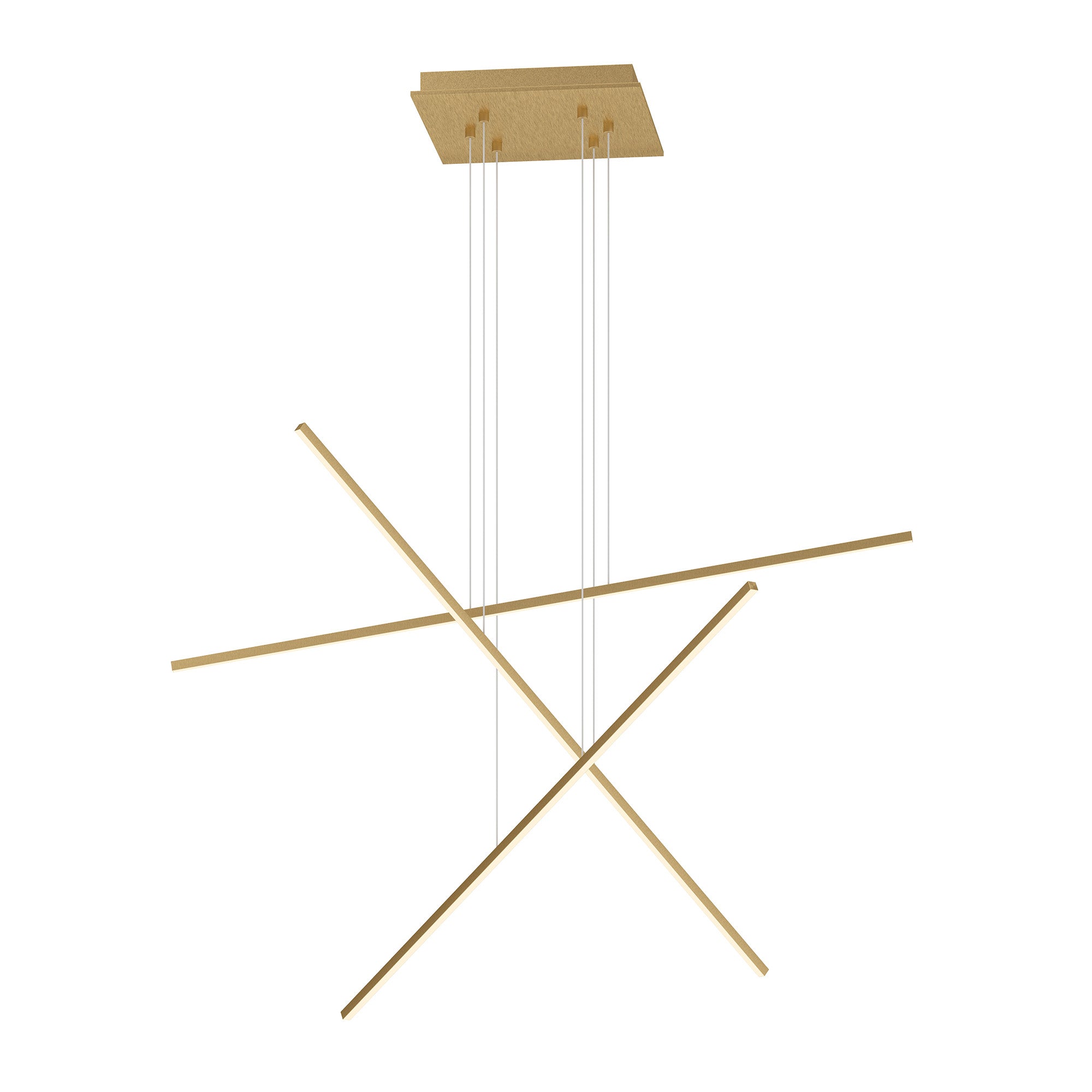 Vega Minor 3 Head LED Multi Pendant Light Fixture - Brushed Gold