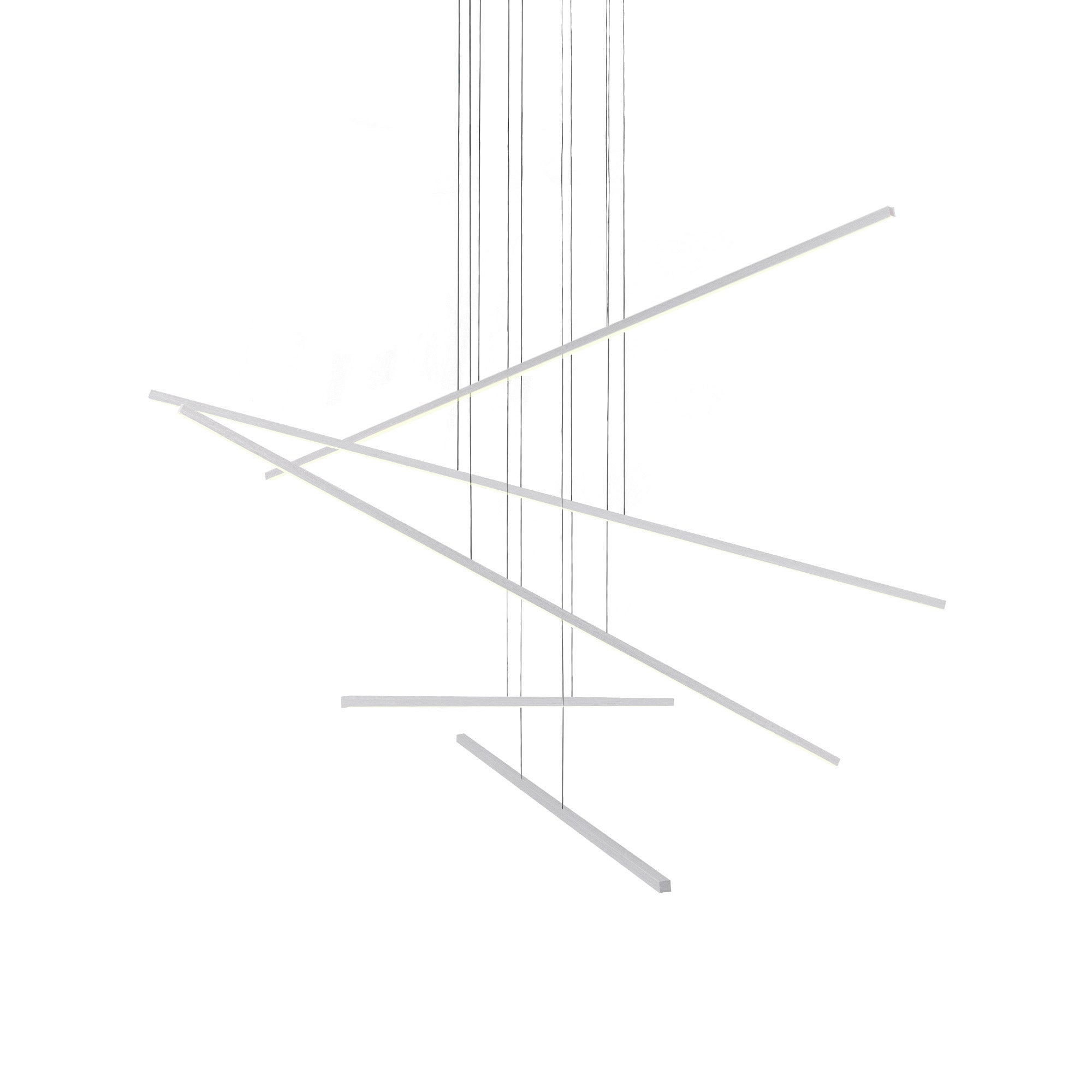 Vega Minor 5 Head Brushed Nickel LED Multi Pendant