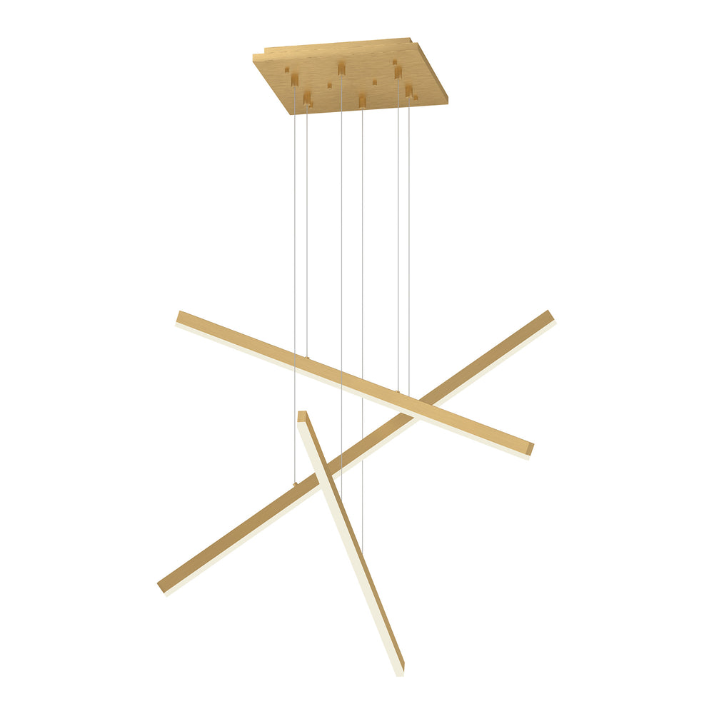 Kuzco Vega MP10303-BG Multi Pendant Light Fixture, UL Damp Rated, Brushed Gold