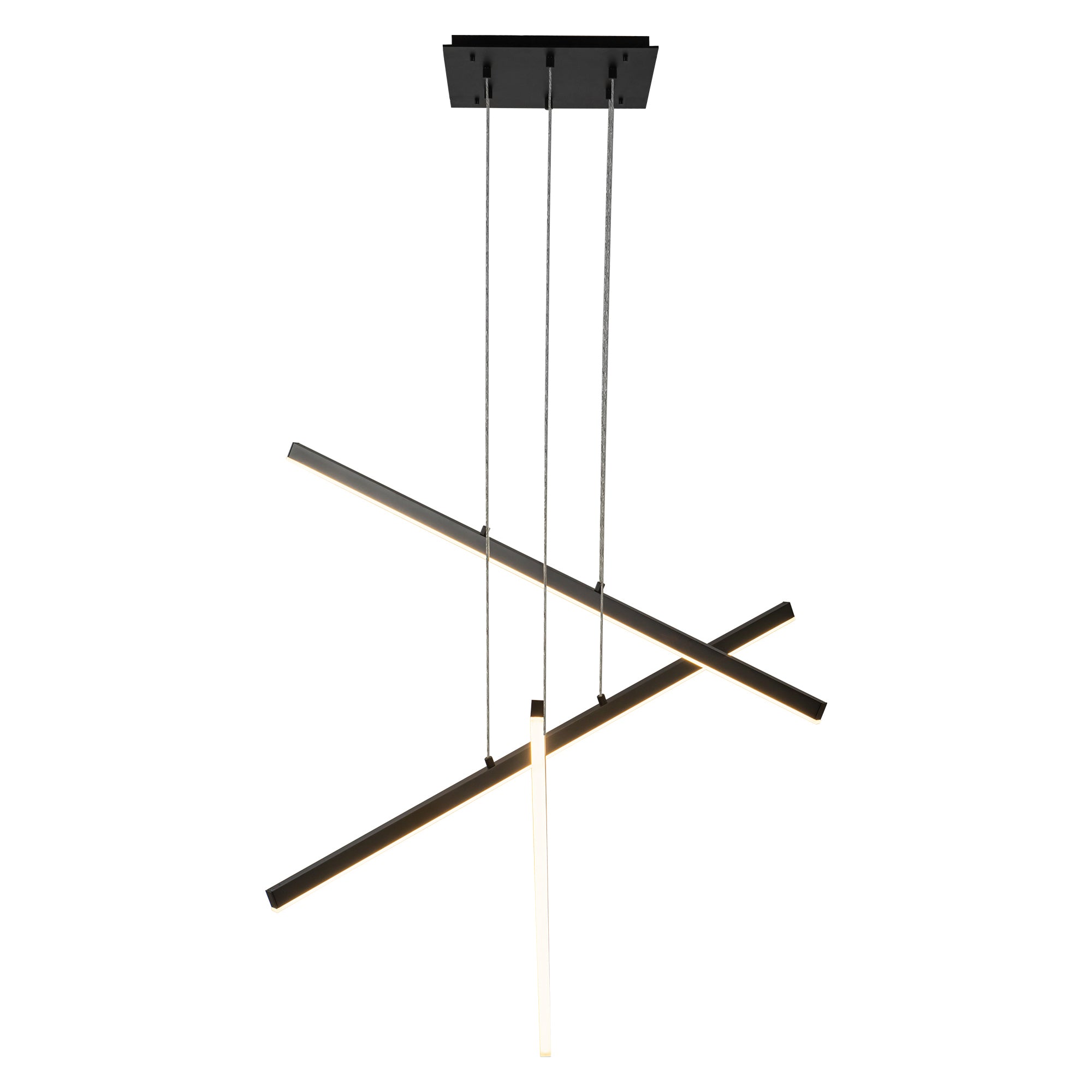 Vega 3 Head Black LED Multi Pendant