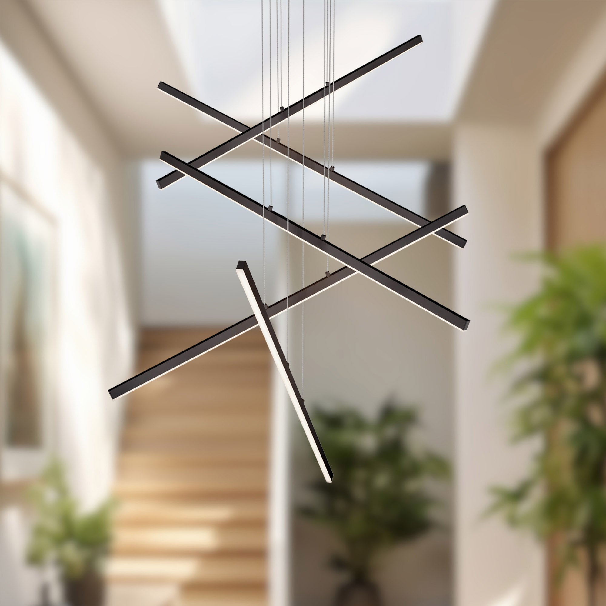 Vega 5 Head Black LED Multi Pendant