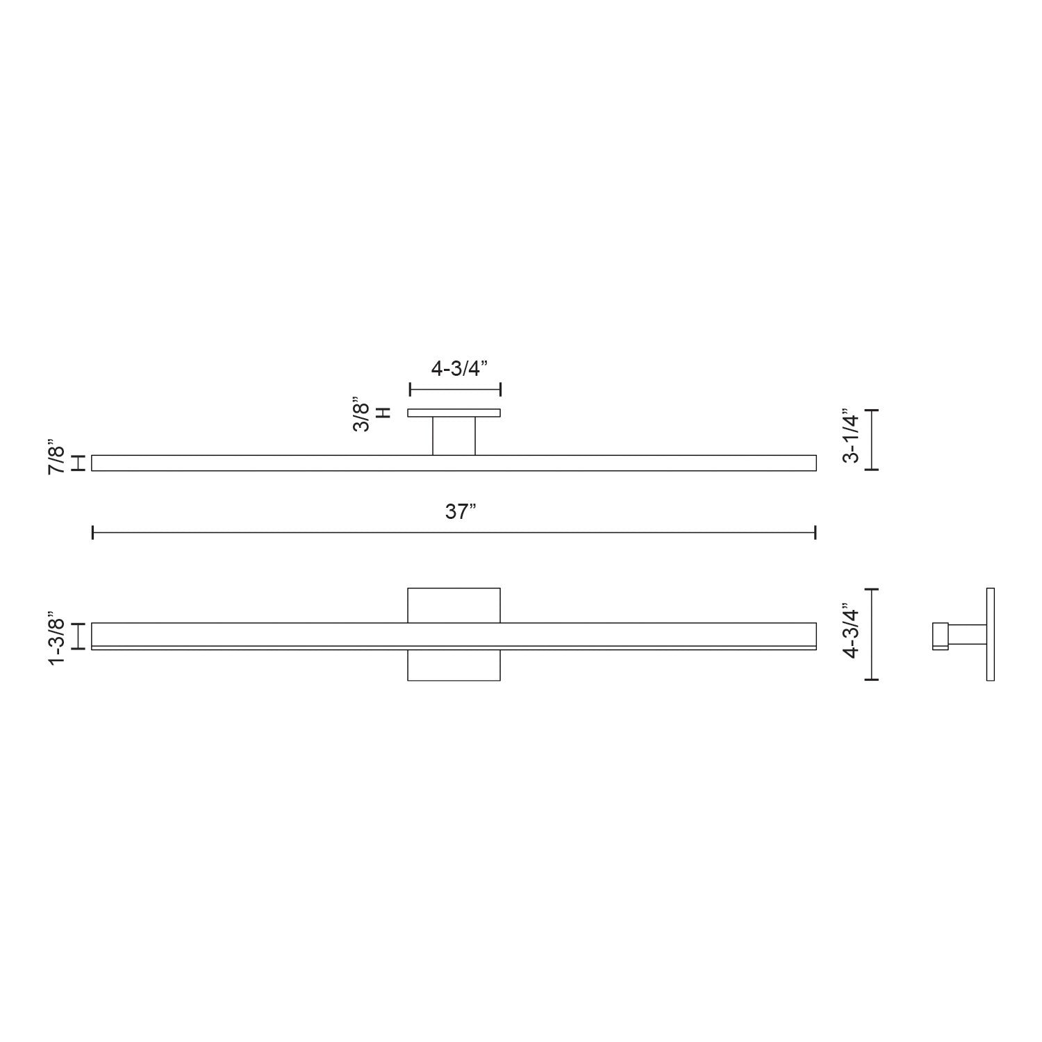 Vega 37-in White LED Vanity (2700K)
