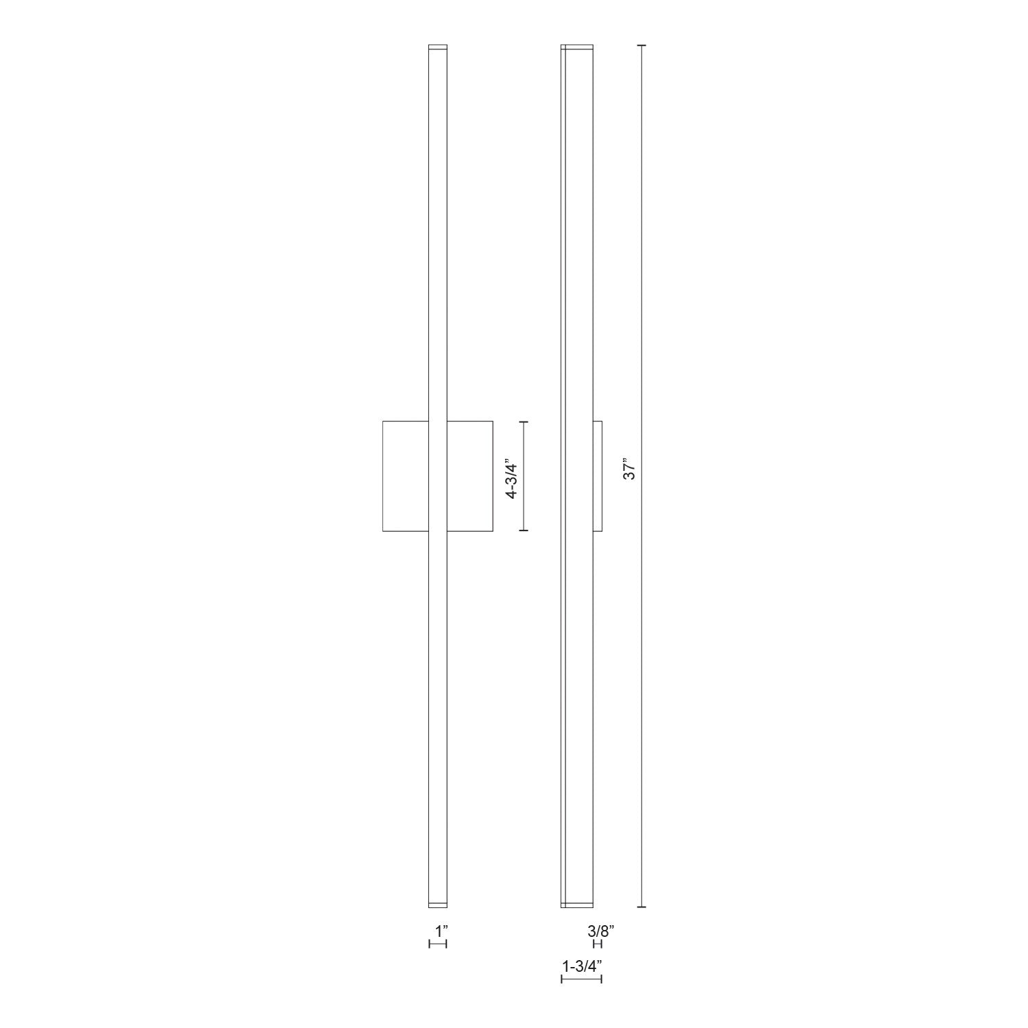 Vega 36-in White LED Wall Sconce
